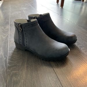Blue ankle boots